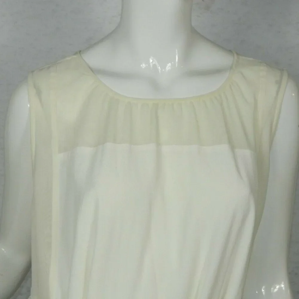 ‎Madewell Maxi Dress White Sheer Panels Medium - Picture 3 of 8